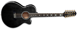 Takamine TSP158C-12 SBL See Thru Black Gloss  12-String Acoustic Electric Guitar 2023